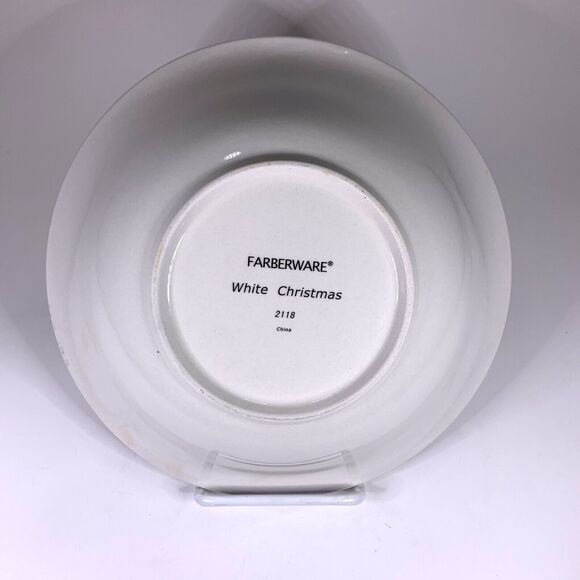 Rare Farberware 2118 White Christmas Vegetable Bowl Original Version - Picture 4 of 7